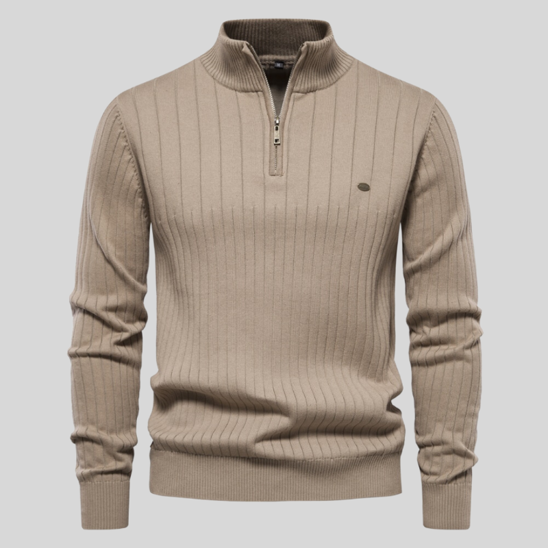 Alvis™ | Muscle Fit Casual Ribbed Sweater