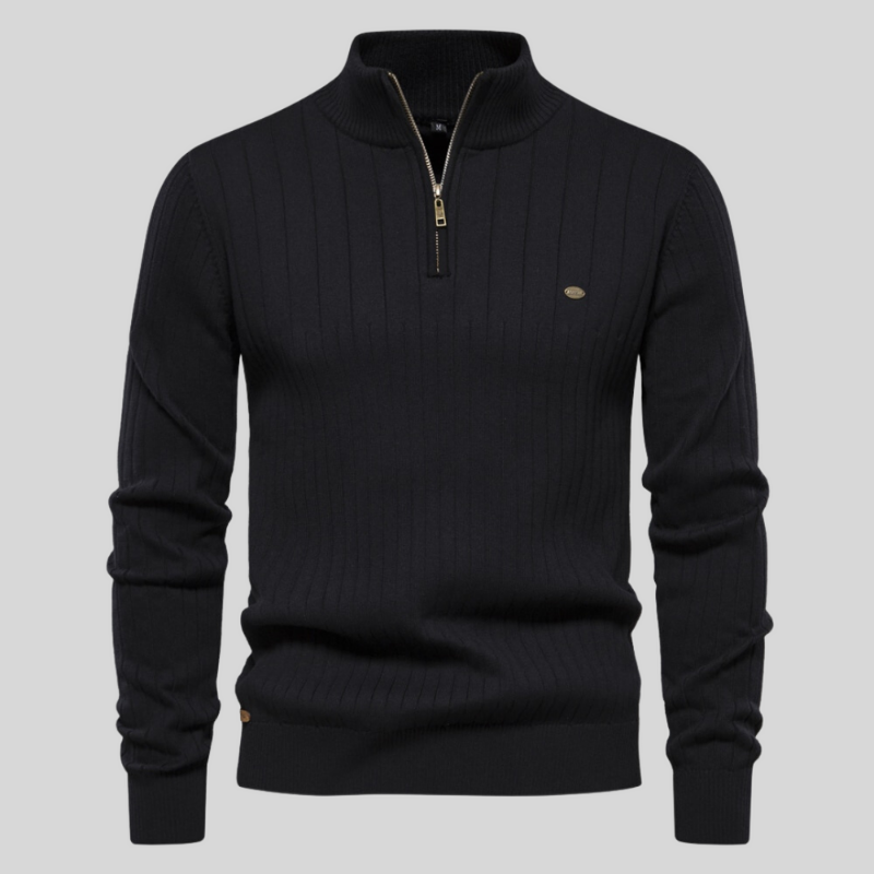 Alvis™ | Muscle Fit Casual Ribbed Sweater