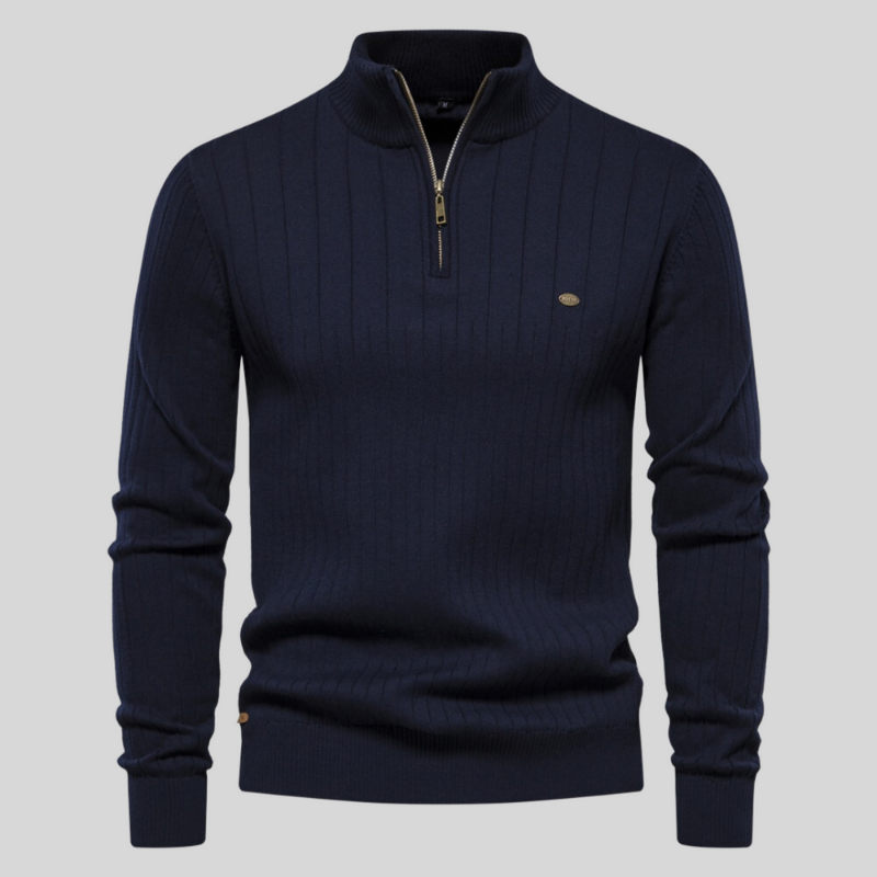 Alvis™ | Muscle Fit Casual Ribbed Sweater